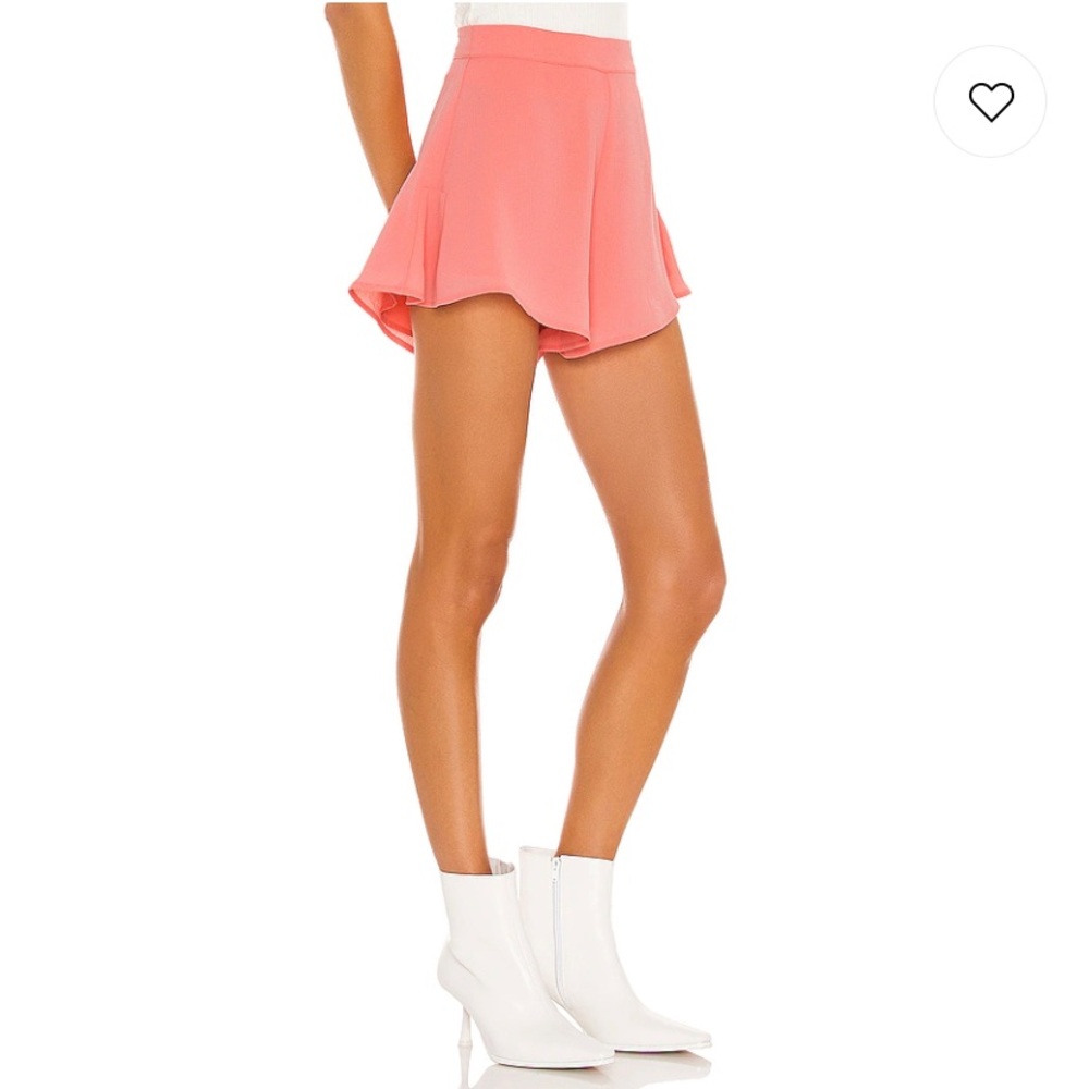 superdown High Waisted Coral Pink Flared Shorts